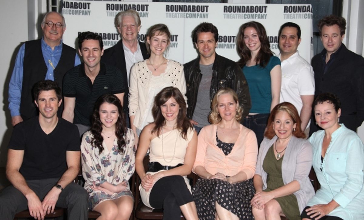 (back row) Simon Jones, Max Von Essen, Michael Siberry, Jill Paice, Julian Ovenden, Patricia Noonan, Jay Jaski (front row) Matt Cavenaugh, Alexandra Socha, Mara Davi, Rebecca Luker, Joy Hermalyn & Linda Balgord
 at 