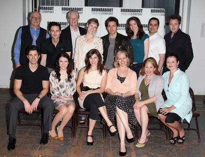 (back row) Simon Jones, Max Von Essen, Michael Siberry, Jill Paice, Julian Ovenden, P Photo