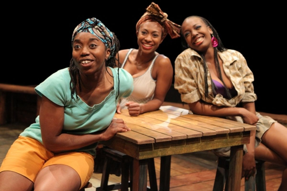 Donnetta Lavinia Grays, Rachael Holmes, and Jamairais Malone at 