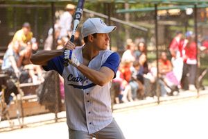 Aaron Tveit in batting practice @ BroadwayWorld Aaron Tveit in batting practice Photo