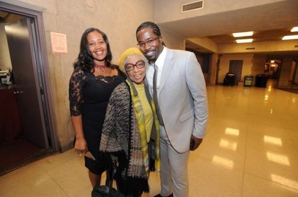 Producer Jewel Kinch-Thomas, Ruby Dee, and Director/Writer/Co-Composer Daniel Beaty Photo