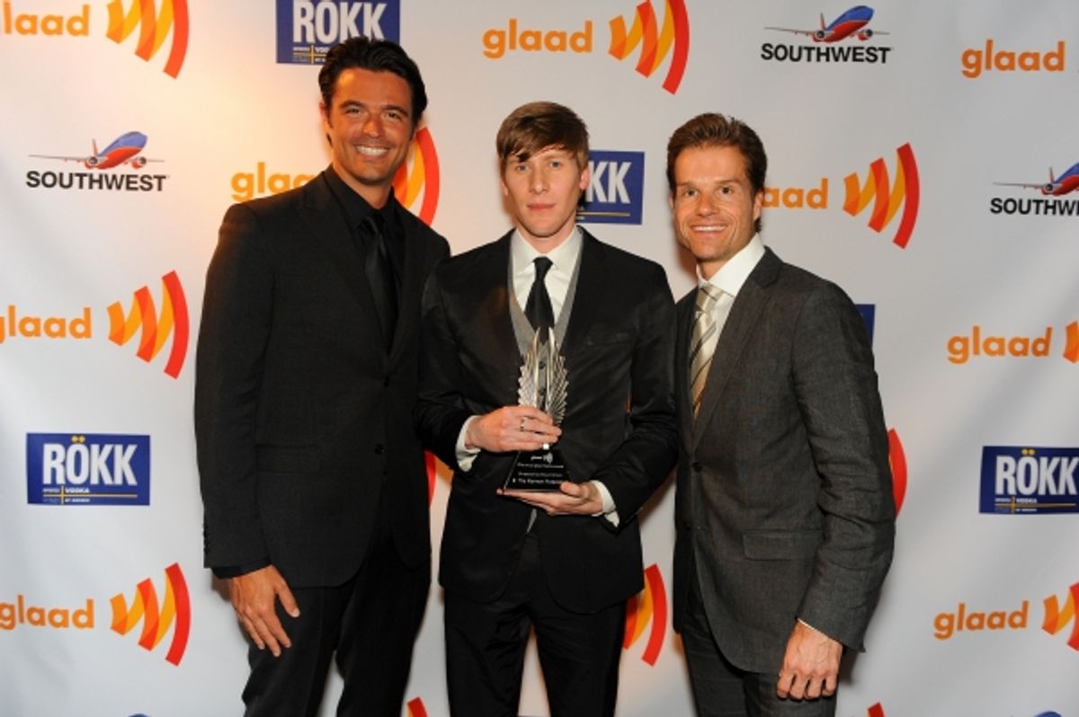 John Giddin, Dustin Lancd Black and Louis Van Amstel  at 