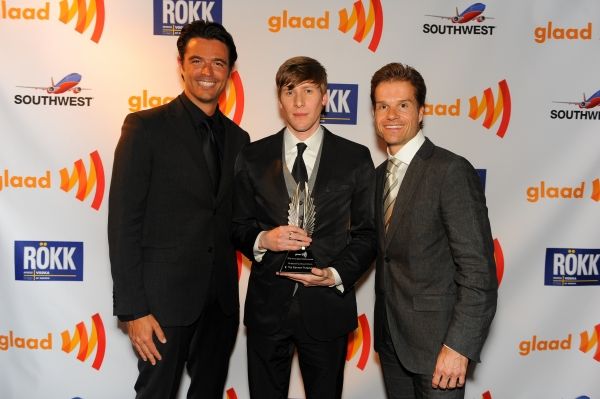 John Giddin, Dustin Lancd Black and Louis Van Amstel  Photo