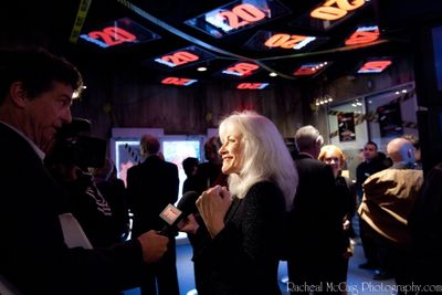 Louise Pitre speaks to the press Photo