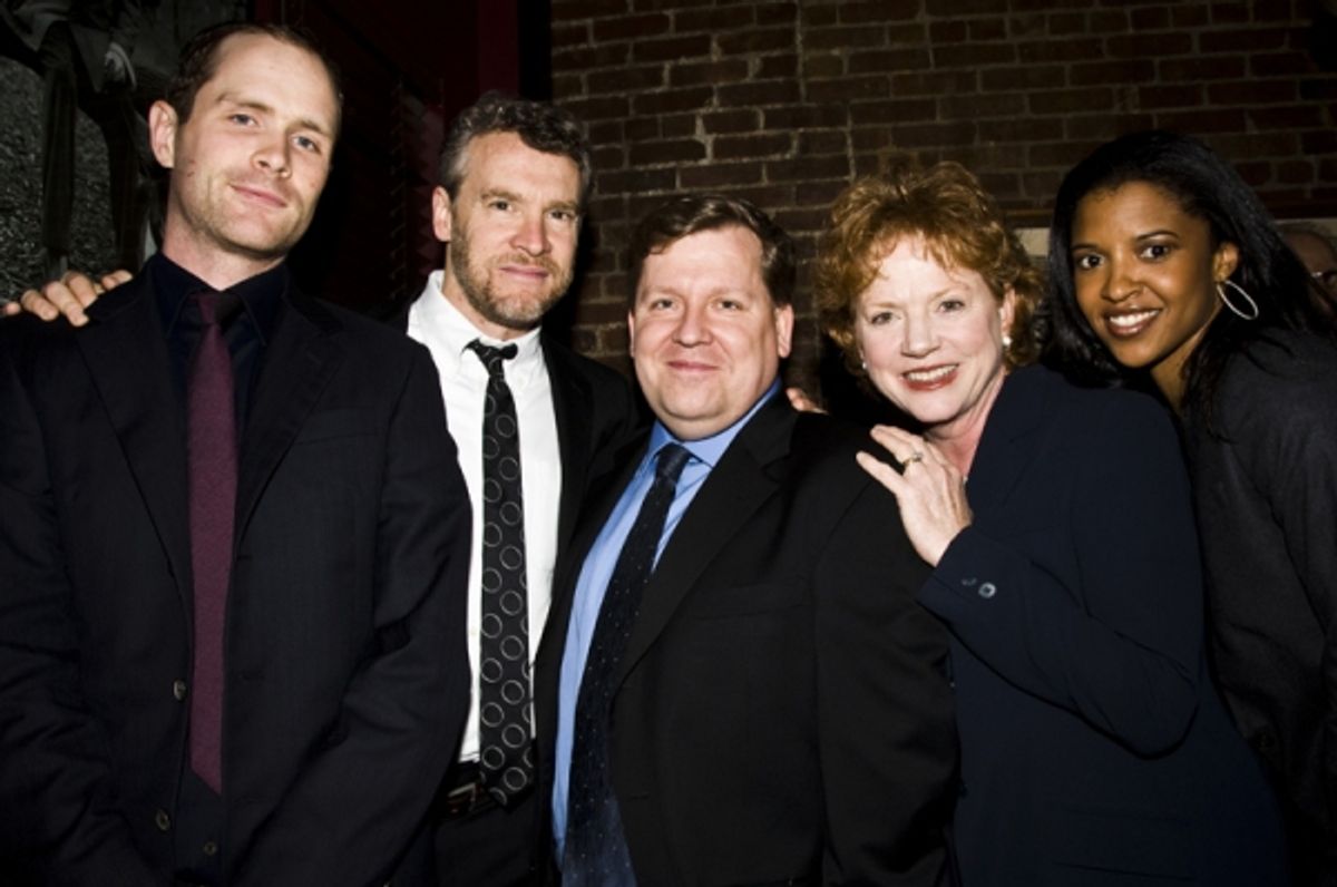 Patrick Carroll, Tate Donovan, David Lindsay-Abaire, Becky Ann Baker & Renee Elise Goldsberry at 