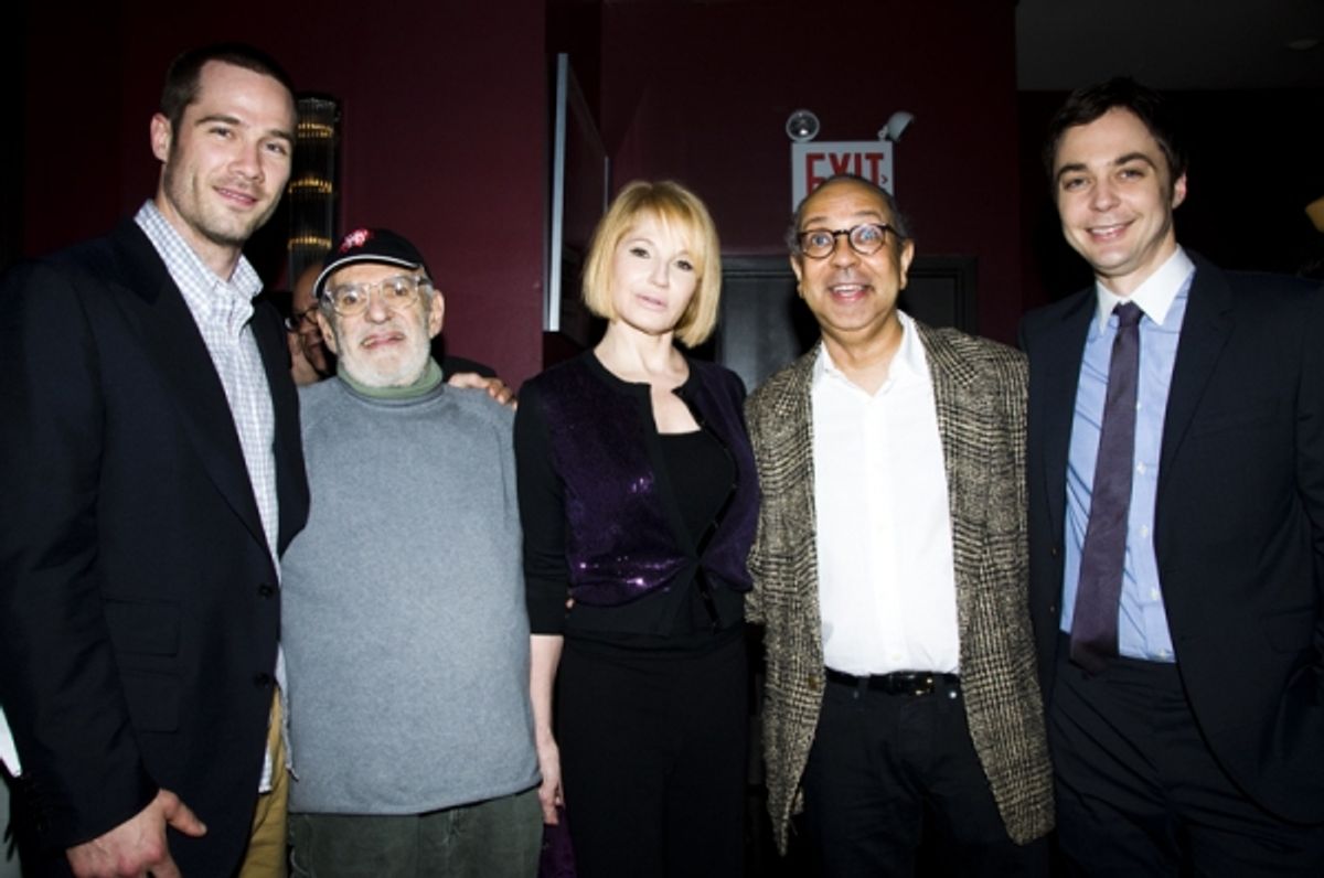 Luke Macfarlane, Larry Kramer, Ellen Barkin, George C. Wolfe & Jim Parsons  at 