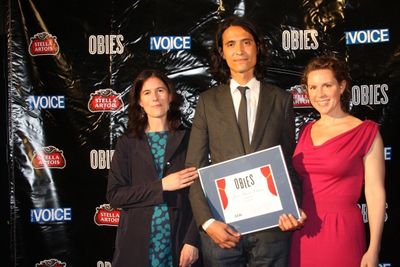Kate Loewald, Jonas Hassen Khemiri and Lauren Weigel Photo