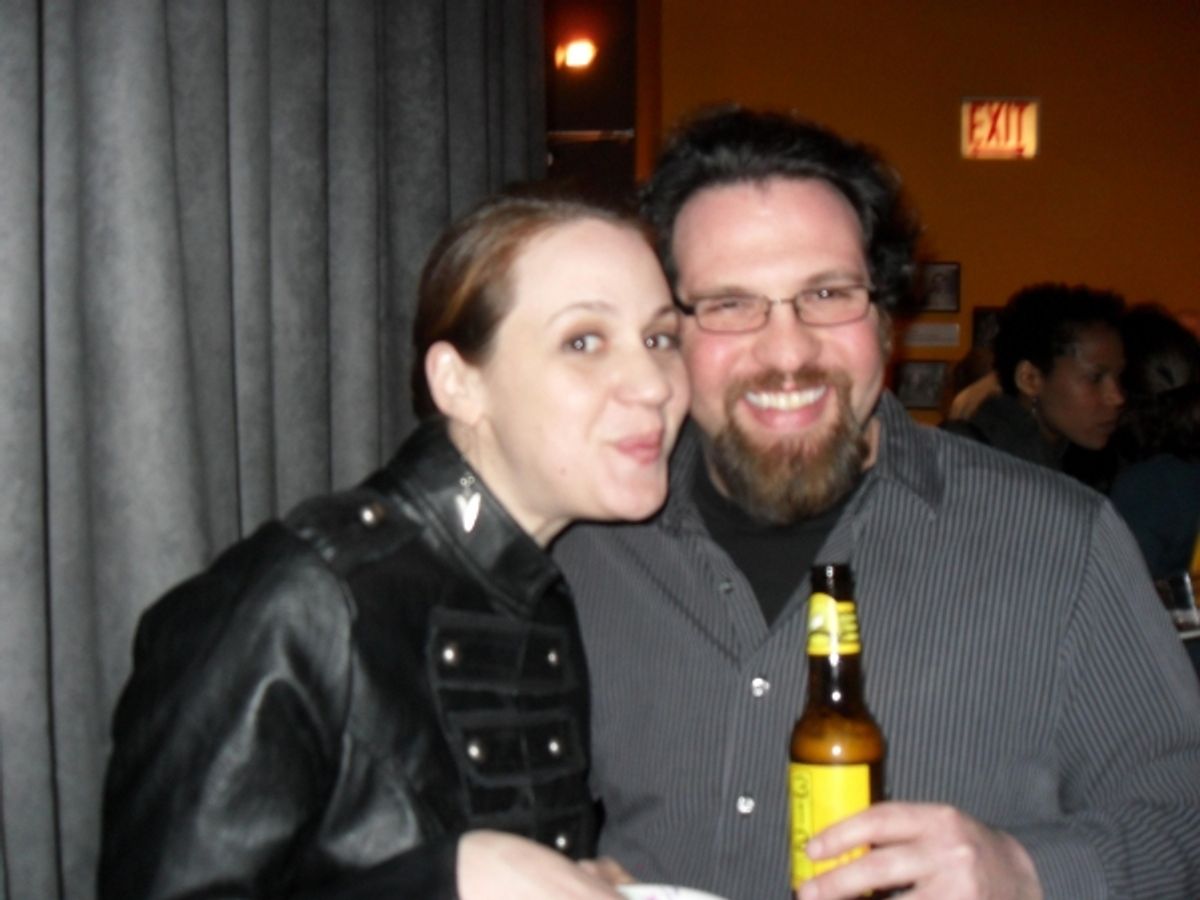 Cynthia Frahm with Associate Artist Stephen Spencer and Resident Playwright Roger Rueff at 