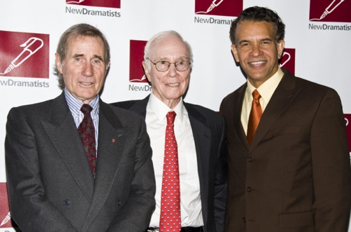 Jim Dale, Roger Berlind & Brian Stokes Mitchell at 