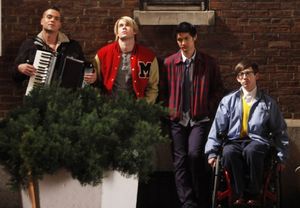 Mark Salling, Chord Overstreet, Harry Shum Jr., Kevin McHale
 Photo