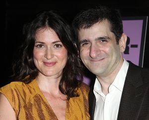 Jonathan Marc Sherman & wife attending the Opening Night Public LAB Production of 'KnickerBocker' at the Public Theater in New York City. @ BroadwayWorld Jonathan Marc Sherman & wife attending the Opening Night Public LAB Production of 'Kn Photo
