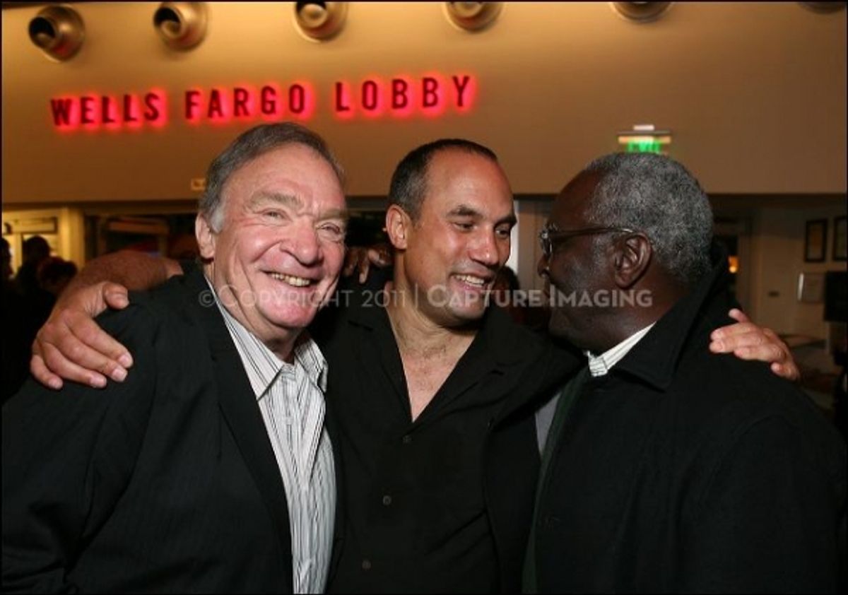 Former Dodger Al Ferrara, Creator/Performer Roger Guenveur Smith and Former Dodger Sweet Lou Johnson at 