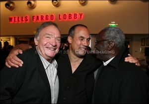 Former Dodger Al Ferrara, Creator/Performer Roger Guenveur Smith and Former Dodger Sw Photo