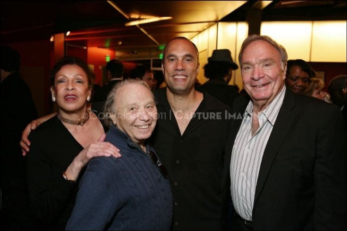 Barbara Fouch-Roseboro (widow of John Roseboro), Bernie Zimmerman, Creator/Performer Roger Guenveur Smith and Former Dodger Al Ferrara at 