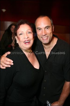 Barbara Fouch-Roseboro (widow of John Roseboro) (L) and Creator/Performer Roger Guenv Photo