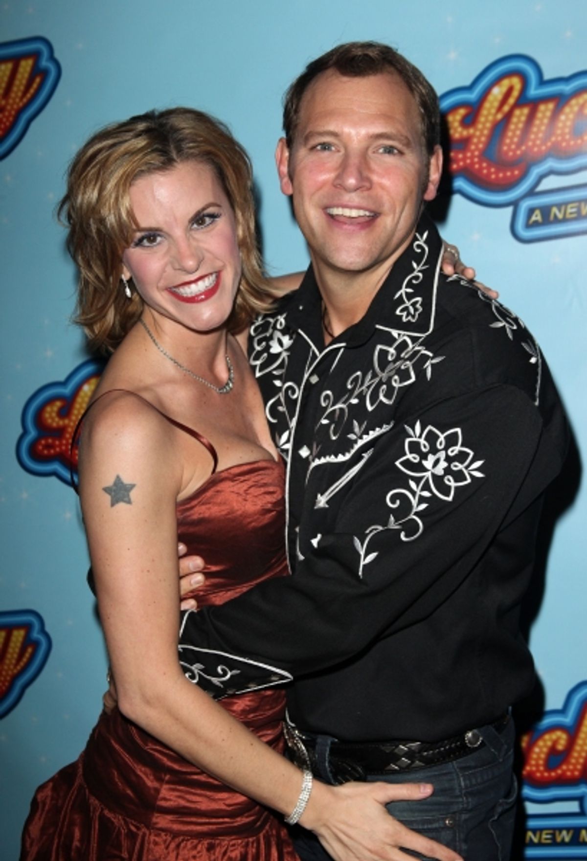 Jenn Colella & Jim Newman attending the Opening Night After Party for 'Lucky Guy' at Planet Hollywood in New York City.  at 