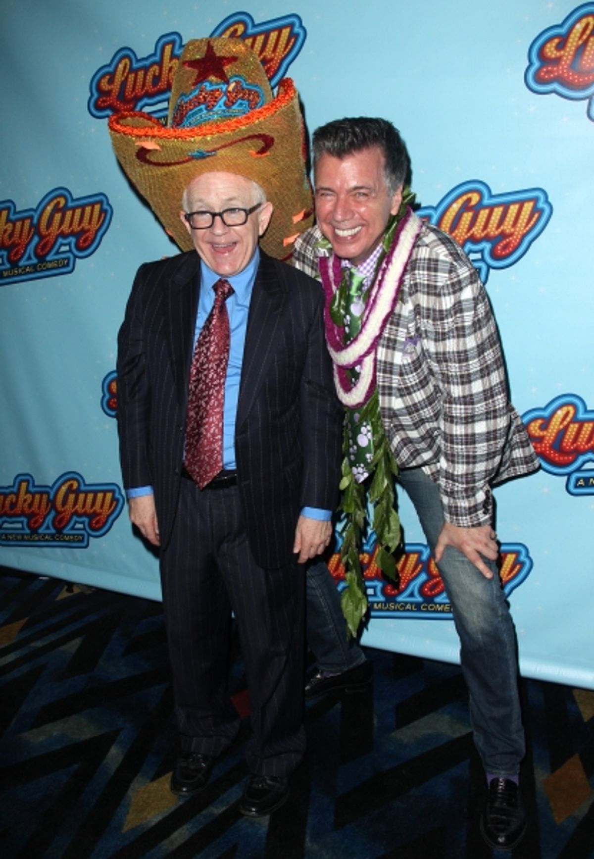 Leslie Jordan & Willard Beckham attending the Opening Night After Party for 'Lucky Guy' at Planet Hollywood in New York City.  at 