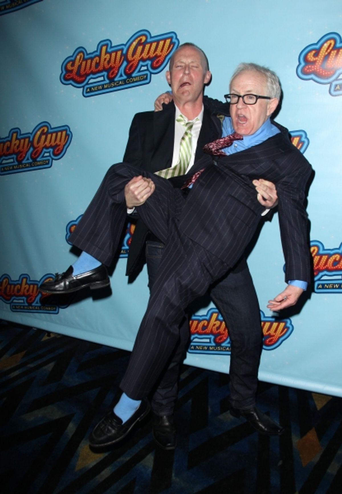 Varla Jean Merman & Leslie Jordan attending the Opening Night After Party for 'Lucky Guy' at Planet Hollywood in New York City.  at 
