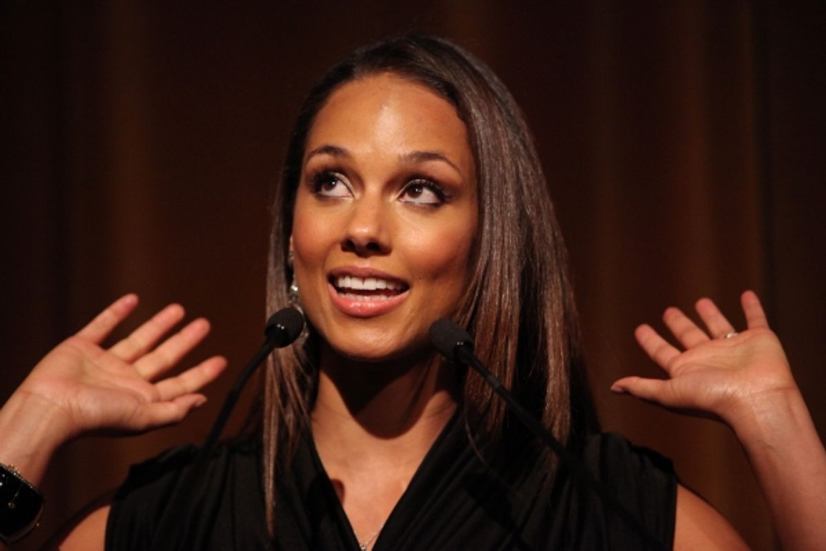 Alicia Keys attending the Woodie King Jr's NFT New Federal Theatre 40th Reunion Gala Benefit Awards Presentation in New York City. at 