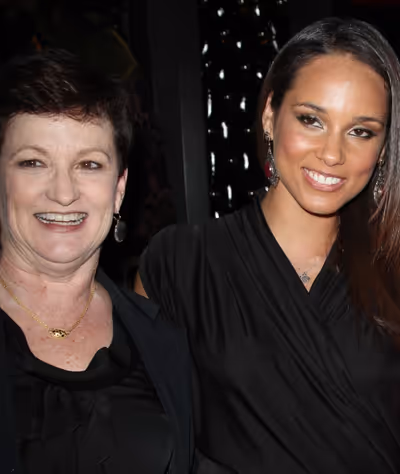Terria Joseph & daughter Alicia Keys attending the Woodie King Jr's NFT New Federal T Photo