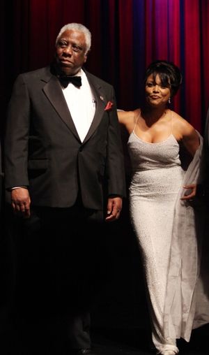 Woodie King Jr & Lynn Whitfield attending the Woodie King Jr's NFT New Federal Theatr Photo