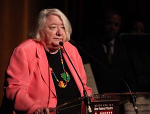 Elizabeth I. McCann attending the Woodie King Jr's NFT New Federal Theatre 40th Reunion Gala Benefit Awards Presentation in New York City. @ BroadwayWorld Elizabeth I. McCann attending the Woodie King Jr's NFT New Federal Theatre 40th Reuni Photo