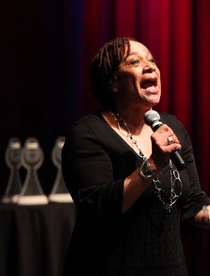 S. Epatha Merkerson attending the Woodie King Jr's NFT New Federal Theatre 40th Reunion Gala Benefit Awards Presentation in New York City. @ BroadwayWorld S. Epatha Merkerson attending the Woodie King Jr's NFT New Federal Theatre 40th Reuni Photo