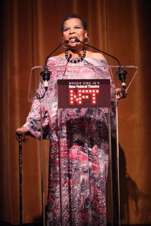 Ntozake Shange attending the Woodie King Jr's NFT New Federal Theatre 40th Reunion Gala Benefit Awards Presentation in New York City. @ BroadwayWorld Ntozake Shange attending the Woodie King Jr's NFT New Federal Theatre 40th Reunion Ga Photo