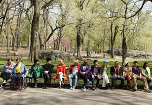  Ashley Fink; Kevin McHale; Jenna Ushkowitz; Chris Colfer; Dianna Agron; Chord Overst Photo