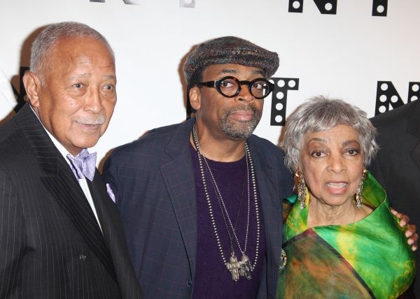David Dinkins, Spike Lee & Ruby Dee attending the Woodie King Jr's NFT New Federal Th Photo