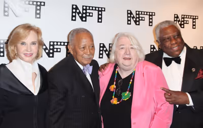 Pia Lindstrom, David Dinkins, Elizabeth McCann & Woodie King Jr. attending the Woodie Photo