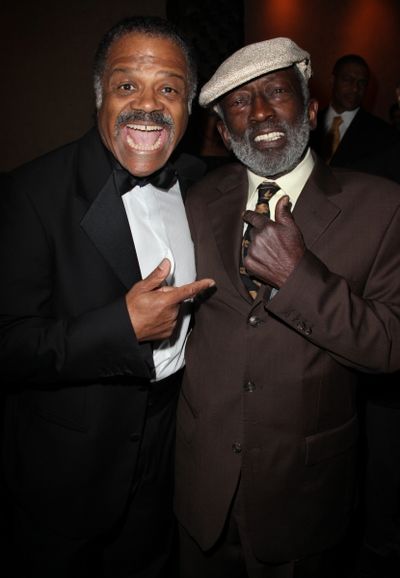 Ted Lange & Garrett Morris attending the Woodie King Jr's NFT New Federal Theatre 40t Photo
