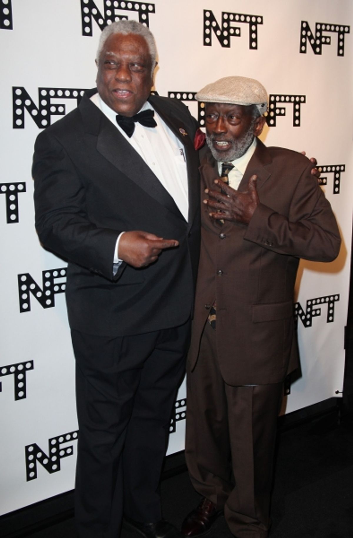 Woodie King Jr. & Garrett Morris attending the Woodie King Jr's NFT New Federal Theatre 40th Reunion Gala Benefit in New York City. at NFT 40th Reunion Awards Starry Gala Arrivals