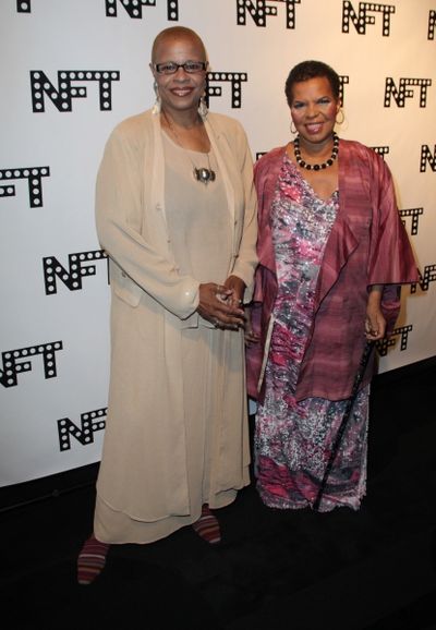Terrie Williams & Ntozake Shange attending the Woodie King Jr's NFT New Federal Theat Photo