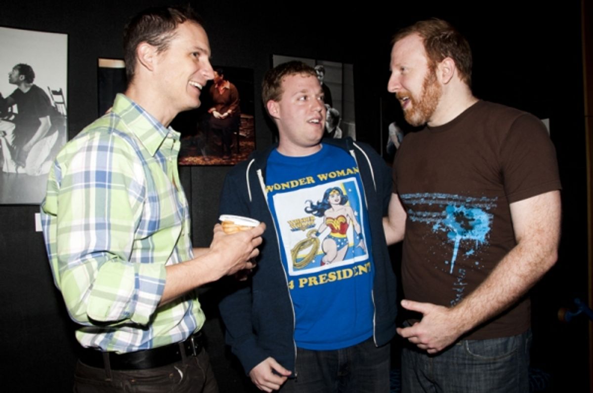 Jeff Bowen & Hunter Bell with a Fan at 