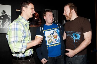 Jeff Bowen & Hunter Bell with a Fan Photo