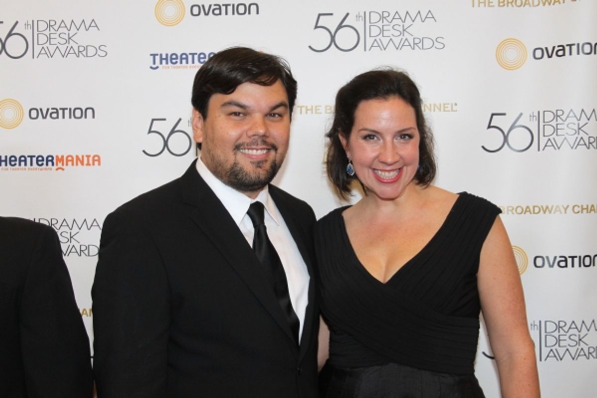 Robert Lopez and Kristin Anderson-Lopez at 