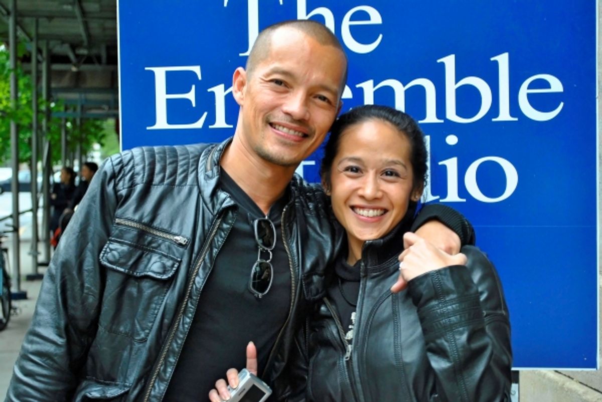 Arthur Acuna and Maritina Romulo pose for BroadwayWorld.com
 at 
