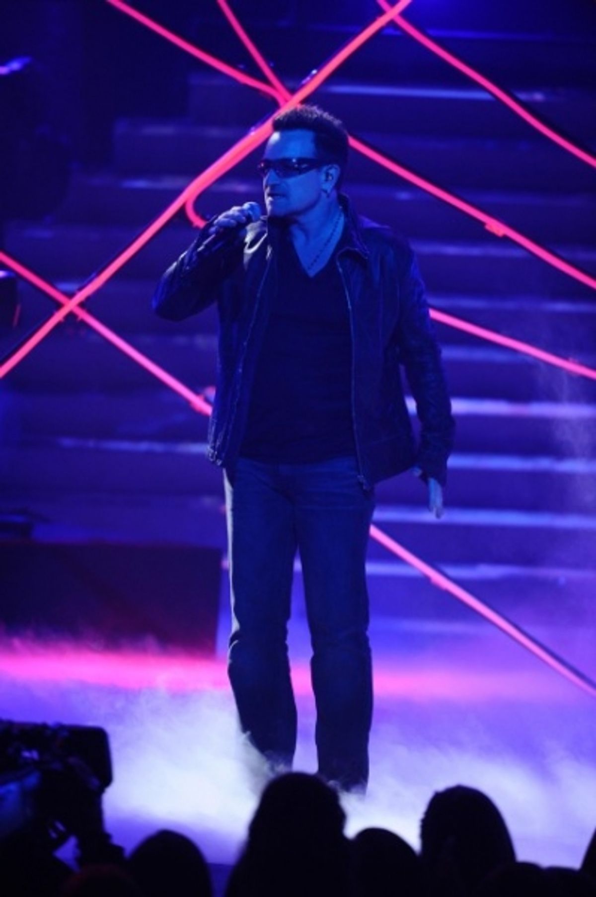 AMERICAN IDOL: Special guests Reeve Carney and U2 perform during the season ten AMERICAN IDOL GRAND FINALE at the Nokia Theatre on Weds. May 25, 2011 in Los Angeles, California.  CR: Michael Becker/FOX at 