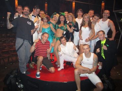 Jonathan Brookins and Cody McKenzie and cast Photo
