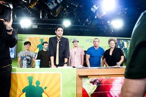 The cast of Rock of Ages & Robert Irvine @ BroadwayWorld The cast of Rock of Ages & Robert Irvine Photo