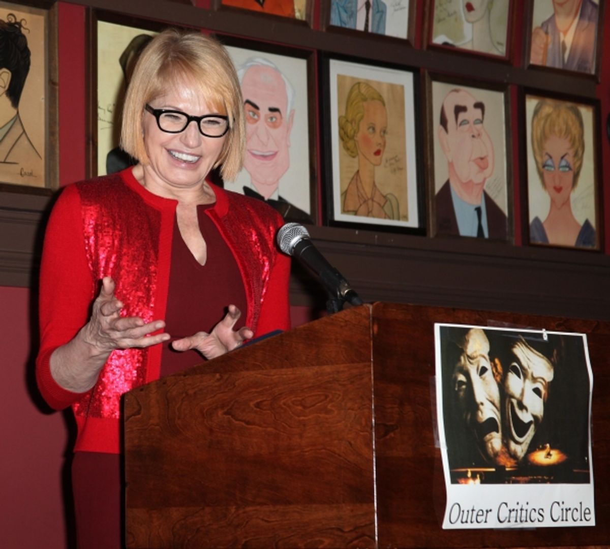 Ellen Barkin attending the 61st Annual Outer Critics Circle Awards Party at Sardi's in New York City. at 