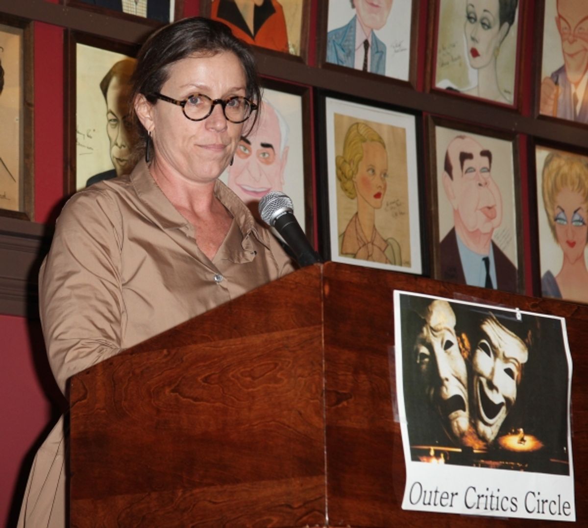 Frances McDormand attending the 61st Annual Outer Critics Circle Awards Party at Sardi's in New York City. at 