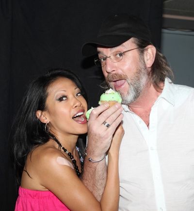 J. Elaine Marcos & C. David Johnson attending the Cupcake Toast celebrating 'Priscill Photo