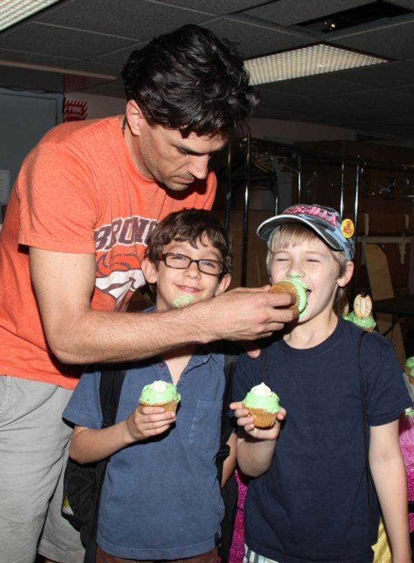 Will Swenson with Ashton Woerz & Luke Mannikus attending the Cupcake Toast celebratin Photo