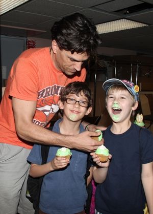 Will Swenson with Ashton Woerz & Luke Mannikus attending the Cupcake Toast celebrating 'Priscilla Queen of the Desert' and their 100th Performance on Broadway in New York City. @ BroadwayWorld Will Swenson with Ashton Woerz & Luke Mannikus attending the Cupcake Toast celebratin Photo
