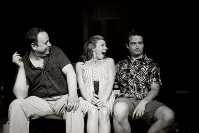 Jarrad Hollbrook (Phillip), Barbara Andrews (Sylvia), and Jacob Walker (Oliver) Photo