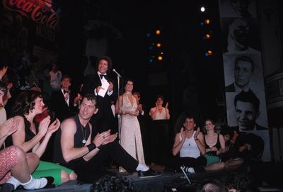 Producer Ken Waissman and partner Maxine Fox, Barry Bostwick, Jeff Conaway & Candice  Photo