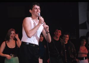  Jeff Conaway & Candice Earley on stage December 2, 1979 as Grease passed Fiddler on  Photo