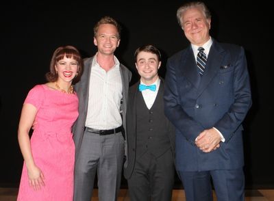 Rose Hemingway, Neil Patrick Harris, Daniel Radcliffe and John Larroquette Photo